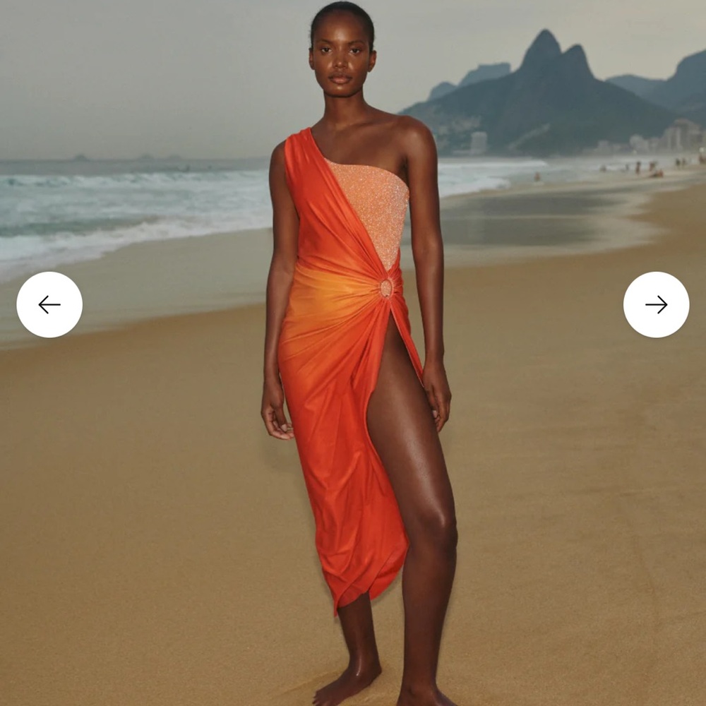 Baobab Nikka Dress in Puesta De Sol & Red